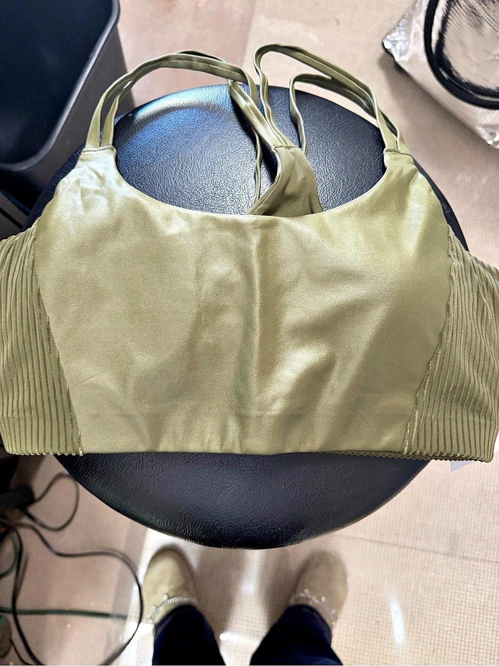 Fabletics Principal Motion365+ Low Impact Bra Green Size Medium
